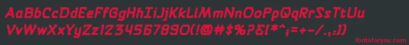 フォントSelfDestructButtonBbBold – 黒い背景に赤い文字