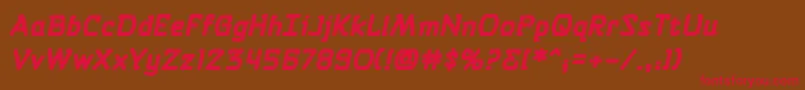 Шрифт SelfDestructButtonBbBold – красные шрифты на коричневом фоне