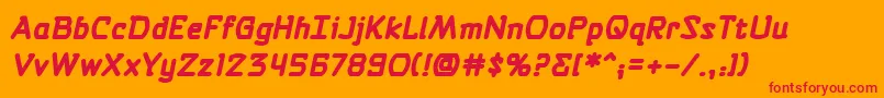 フォントSelfDestructButtonBbBold – オレンジの背景に赤い文字
