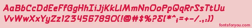 フォントSelfDestructButtonBbBold – ピンクの背景に赤い文字