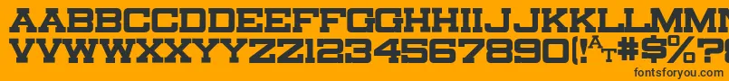 Canarsieslab-Schriftart – Schwarze Schriften auf orangefarbenem Hintergrund