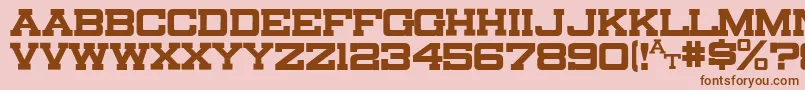 Canarsieslab-Schriftart – Braune Schriften auf rosa Hintergrund
