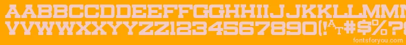 Czcionka Canarsieslab – różowe czcionki na pomarańczowym tle