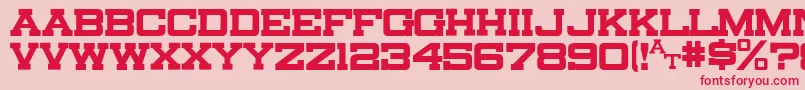 Więcej informacji o czcionce Canarsieslab Czcionka Canarsieslab – czerwone czcionki na różowym tle