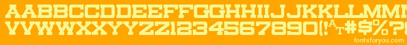 Canarsieslab Font – Yellow Fonts on Orange Background