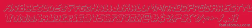 Шрифт Xped3Dital – серые шрифты на красном фоне