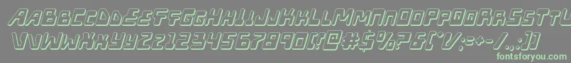 Xped3Dital Font – Green Fonts on Gray Background