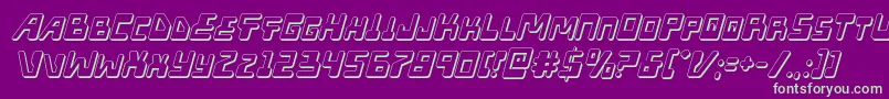 Xped3Dital Font – Green Fonts on Purple Background