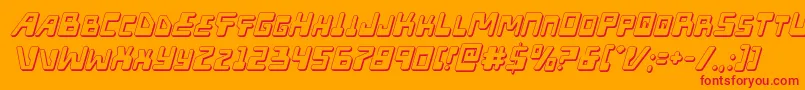 Xped3Dital Font – Red Fonts on Orange Background