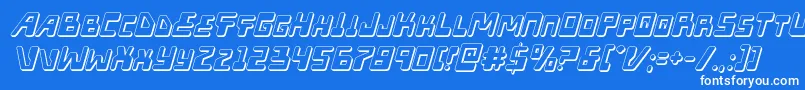 Xped3Dital Font – White Fonts on Blue Background