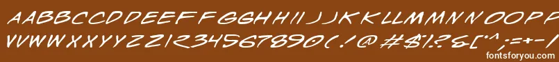 フォントWylde – 茶色の背景に白い文字