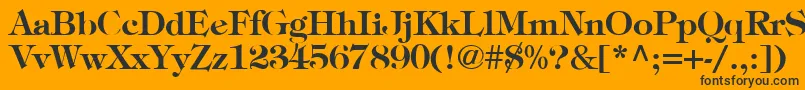 TimpaniBold Font – Black Fonts on Orange Background