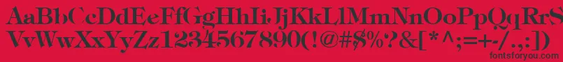 TimpaniBold Font – Black Fonts on Red Background