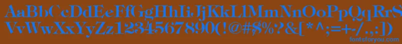 More about TimpaniBold Font TimpaniBold Font – Blue Fonts on Brown Background