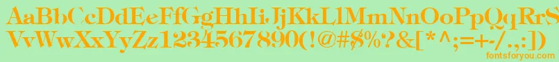 More about TimpaniBold Font TimpaniBold Font – Orange Fonts on Green Background