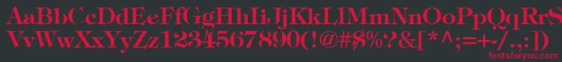 TimpaniBold Font – Red Fonts on Black Background