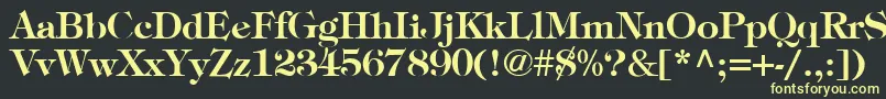 TimpaniBold Font – Yellow Fonts on Black Background