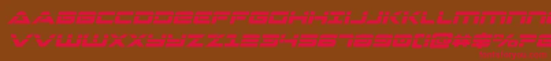 Strikelordlaserital-Schriftart – Rote Schriften auf braunem Hintergrund