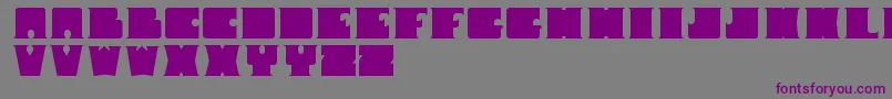 フォントShotserif – 紫色のフォント、灰色の背景