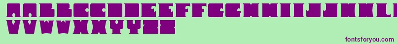 Shotserif Font – Purple Fonts on Green Background