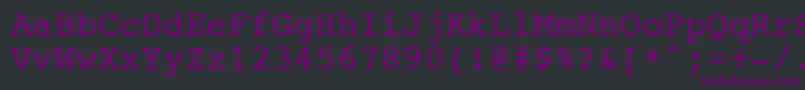 NtcouriervkCyrillicNormal Font – Purple Fonts on Black Background