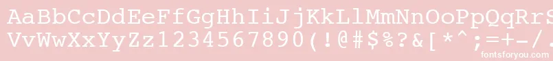 NtcouriervkCyrillicNormal Font – White Fonts on Pink Background