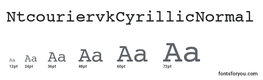 Размеры шрифта NtcouriervkCyrillicNormal