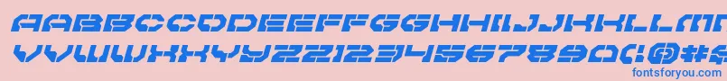 Pulsarclassexpandital Font – Blue Fonts on Pink Background