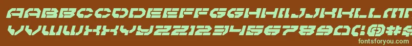 Pulsarclassexpandital Font – Green Fonts on Brown Background