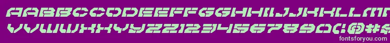 Pulsarclassexpandital Font – Green Fonts on Purple Background