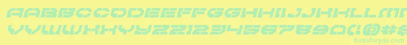 Pulsarclassexpandital Font – Green Fonts on Yellow Background
