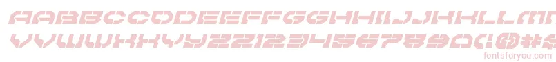 Pulsarclassexpandital-Schriftart – Rosa Schriften auf weißem Hintergrund