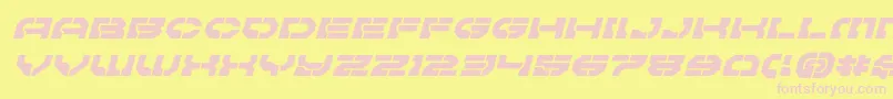Pulsarclassexpandital Font – Pink Fonts on Yellow Background
