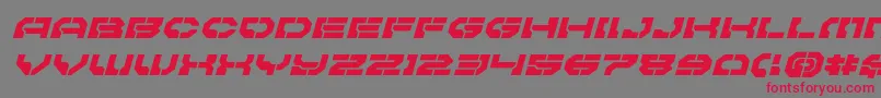 Pulsarclassexpandital Font – Red Fonts on Gray Background
