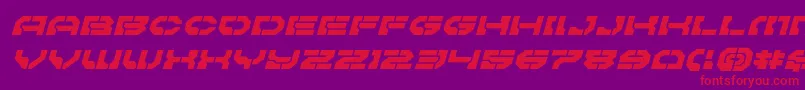 Pulsarclassexpandital Font – Red Fonts on Purple Background