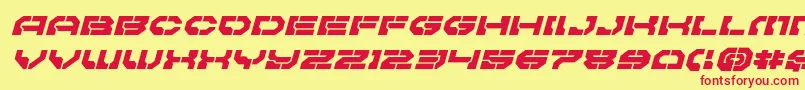 Pulsarclassexpandital Font – Red Fonts on Yellow Background