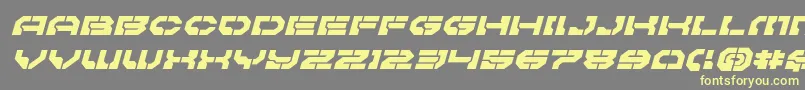 Pulsarclassexpandital Font – Yellow Fonts on Gray Background