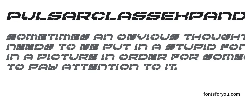 Review of the Pulsarclassexpandital Font