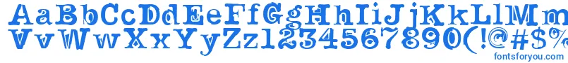 Шрифт NoirFilled – синие шрифты на белом фоне