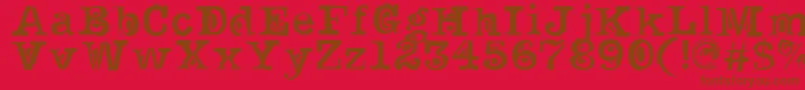 NoirFilled Font – Brown Fonts on Red Background