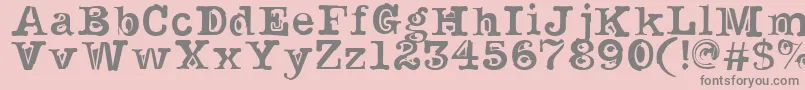 NoirFilled Font – Gray Fonts on Pink Background