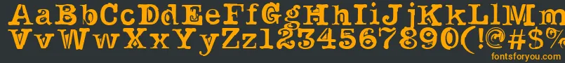 フォントNoirFilled – 黒い背景にオレンジの文字