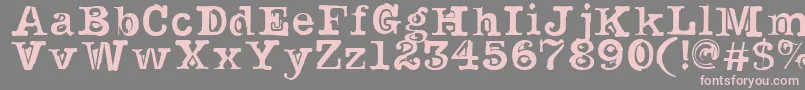 フォントNoirFilled – 灰色の背景にピンクのフォント