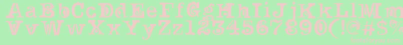 NoirFilled-Schriftart – Rosa Schriften auf grünem Hintergrund