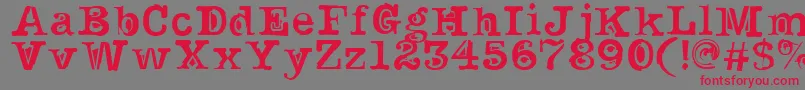 NoirFilled Font – Red Fonts on Gray Background