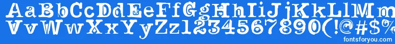 フォントNoirFilled – 青い背景に白い文字