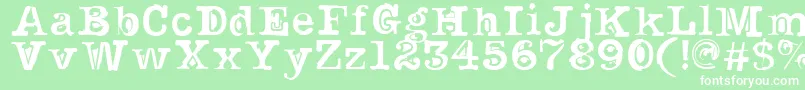 NoirFilled Font – White Fonts on Green Background