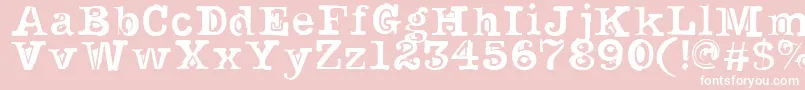 NoirFilled Font – White Fonts on Pink Background