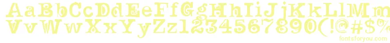 NoirFilled Font – Yellow Fonts on White Background