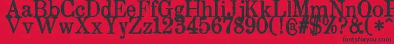 ZaiDrukarniaakademiikrakowskiej1674 Font – Black Fonts on Red Background